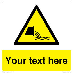 Custom Warning sewage effluent outfall